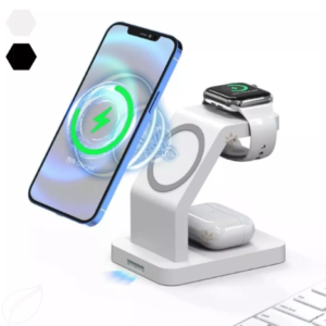 Carregador Sem Fio 5 Em 1 Para iPhone Apple Watch AirPods Cor Branco (cópia) (cópia)